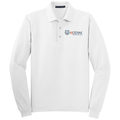 White front - Kodiak Port Authority® Silk Touch™ Long Sleeve Polo - Kodiak Project Services Logo