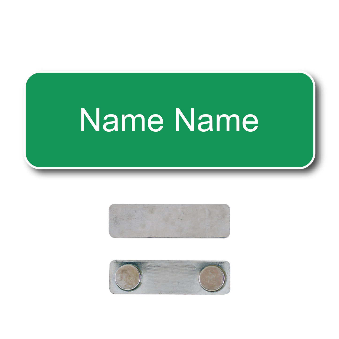 Single Color Plastic Name Badge with Magnetic Backing