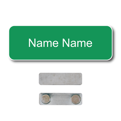 Single Color Plastic Name Badge with Magnetic Backing