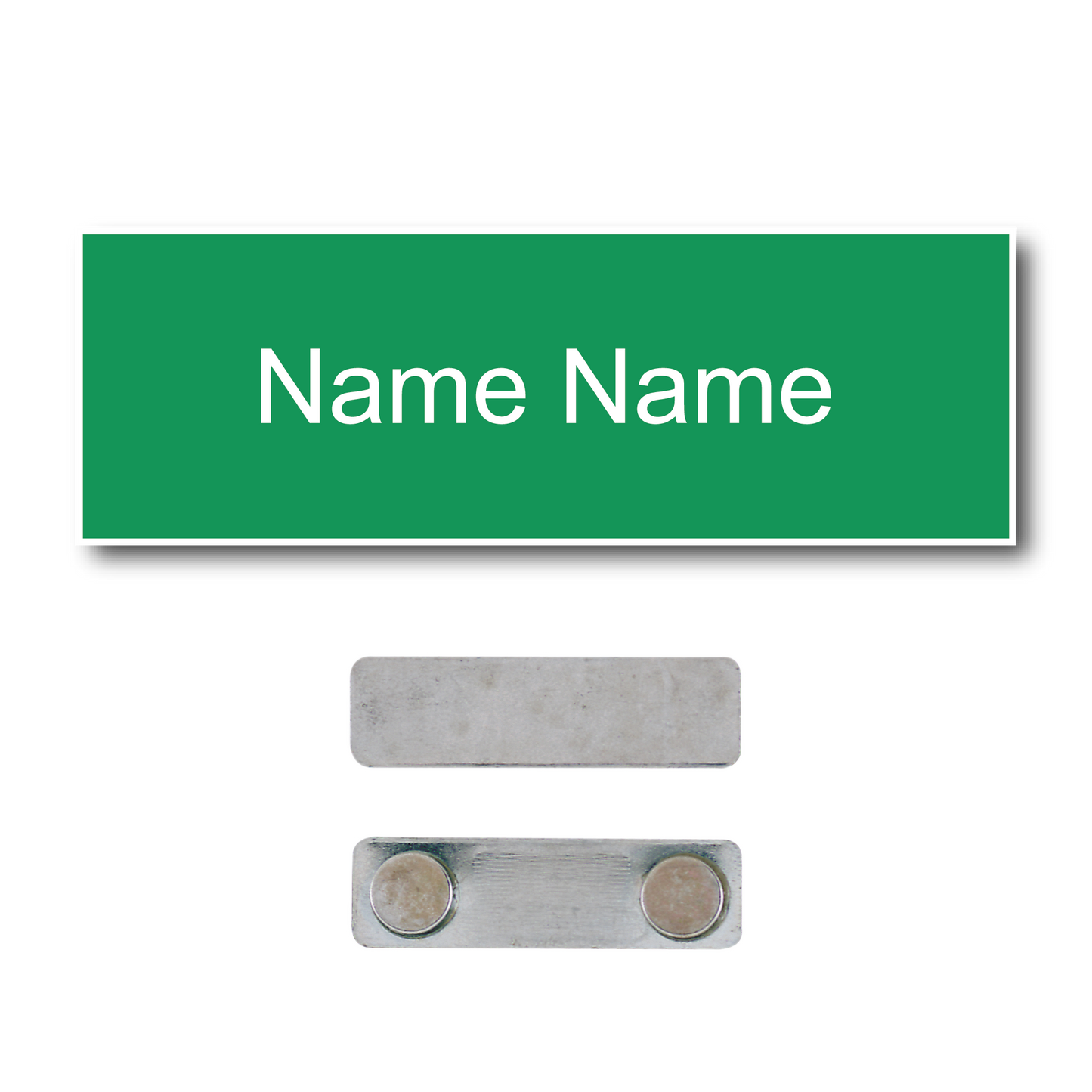 Single Color Plastic Name Badge with Magnetic Backing