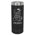 22 oz Skinny Tumbler with Slider Lid and Stainless Steel Engraving