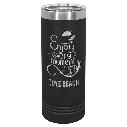 22 oz Skinny Tumbler with Slider Lid and Stainless Steel Engraving