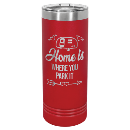 22 oz Skinny Tumbler with Slider Lid and Stainless Steel Engraving