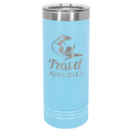 22 oz Skinny Tumbler with Slider Lid and Stainless Steel Engraving