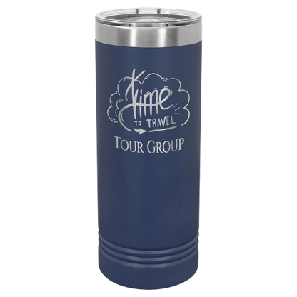 22 oz Skinny Tumbler with Slider Lid and Stainless Steel Engraving