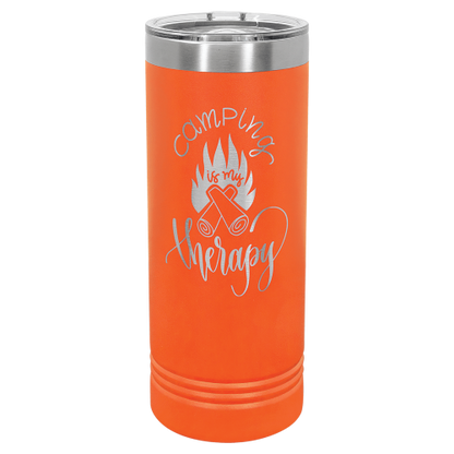 22 oz Skinny Tumbler with Slider Lid and Stainless Steel Engraving