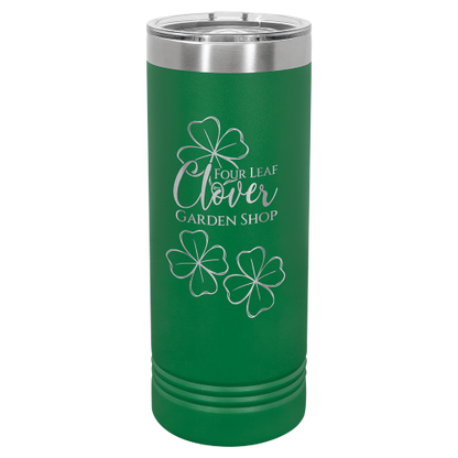 22 oz Skinny Tumbler with Slider Lid and Stainless Steel Engraving
