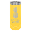 22 oz Skinny Tumbler with Slider Lid and Stainless Steel Engraving