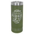 22 oz Skinny Tumbler with Slider Lid and Stainless Steel Engraving