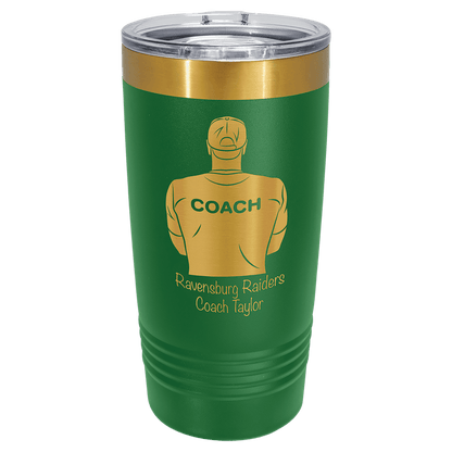 20 oz Ringneck Tumbler with Slider Lid and Gold ION-Plated Engraving