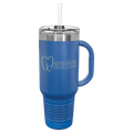 40 oz Travel Mug with Snap Lid & Straw and Stainless Steel Engraving