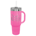 40 oz Travel Mug with Snap Lid & Straw and Stainless Steel Engraving