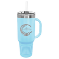40 oz Travel Mug with Snap Lid & Straw and Stainless Steel Engraving