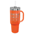 40 oz Travel Mug with Snap Lid & Straw and Stainless Steel Engraving
