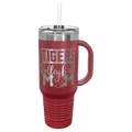 40 oz Travel Mug with Snap Lid & Straw and Stainless Steel Engraving