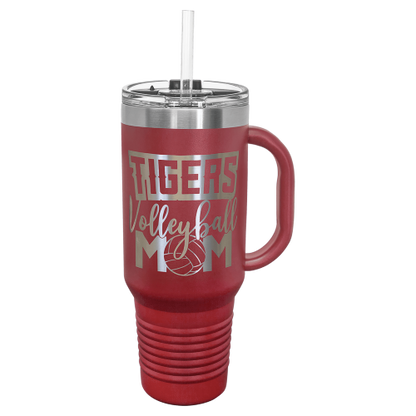 40 oz Travel Mug with Snap Lid & Straw and Stainless Steel Engraving