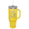 40 oz Travel Mug with Snap Lid & Straw and Stainless Steel Engraving
