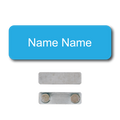 Single Color Plastic Name Badge with Magnetic Backing