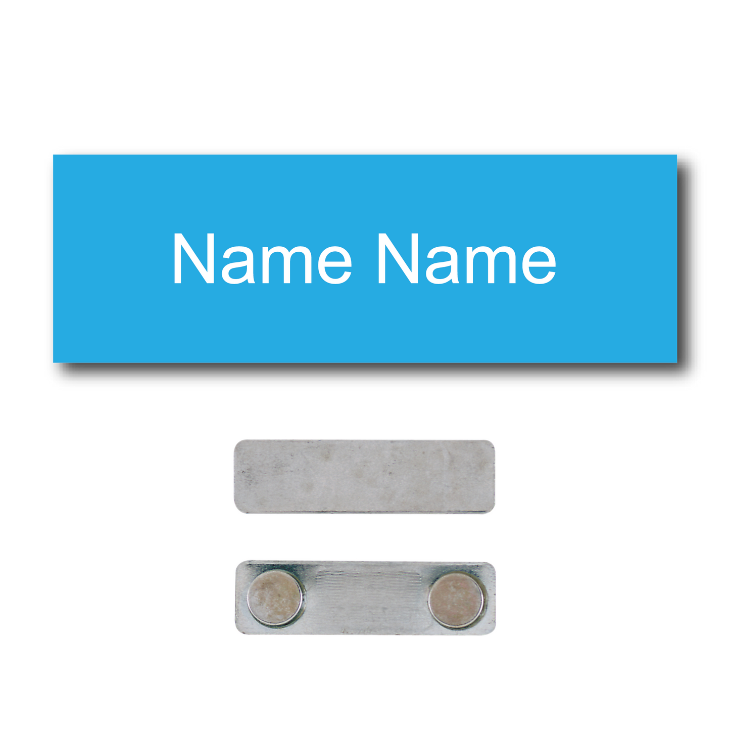Single Color Plastic Name Badge with Magnetic Backing