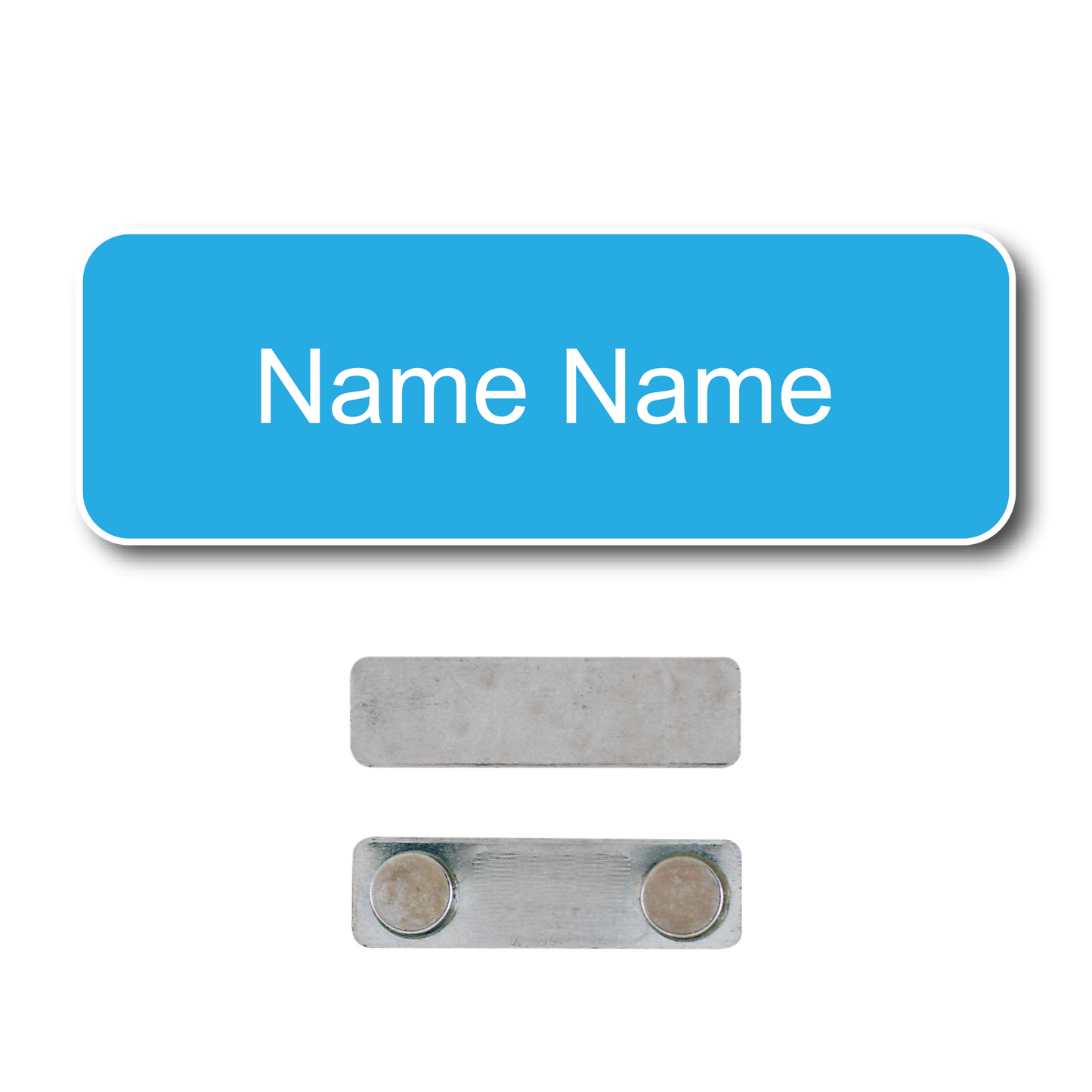 Single Color Plastic Name Badge with Magnetic Backing
