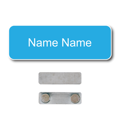 Single Color Plastic Name Badge with Magnetic Backing