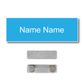Single Color Plastic Name Badge with Magnetic Backing