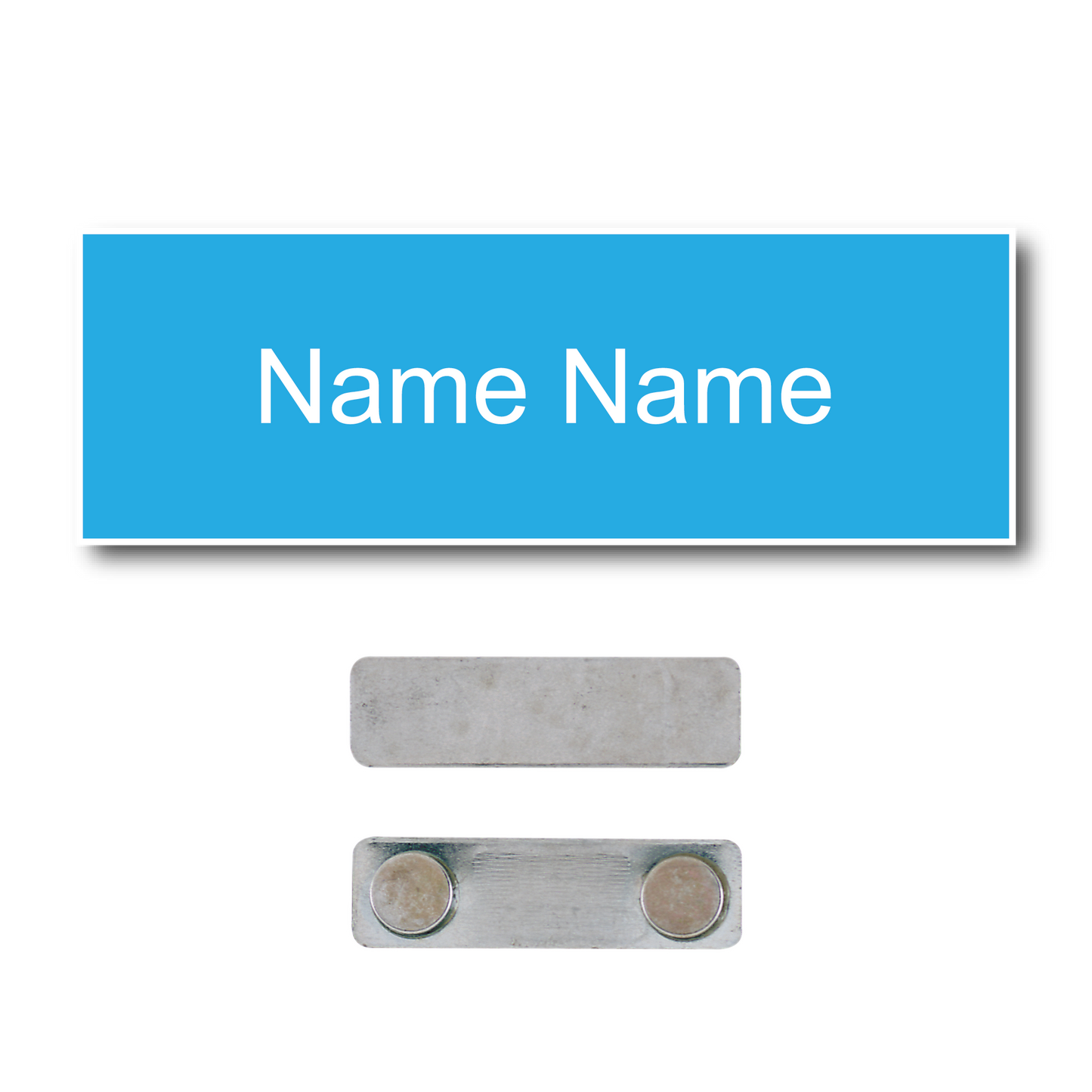Single Color Plastic Name Badge with Magnetic Backing