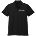 Deep Black front - Kodiak Mercer+Mettle® Stretch Pique Polo - Kodiak Project Services Logo