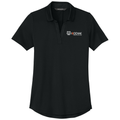 Deep Black front - Kodiak Mercer+Mettle® Women’s Recharge Jersey Polo - Project Services for Logo