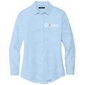 Air Blue End On End front - Kodiak Mercer+Mettle® Women’s Long Sleeve Stretch Woven Shirt - Kodiak Project Services Logo