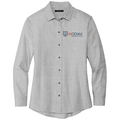 Gusty Grey End On End front - Kodiak Mercer+Mettle® Women’s Long Sleeve Stretch Woven Shirt - Kodiak Project Services Logo