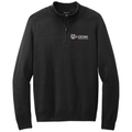 Deep Black front - Kodiak Mercer+Mettle® 1/4-Zip Sweater - Kodiak Project Services Logo
