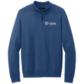 Insignia Blue front - Kodiak Mercer+Mettle® 1/4-Zip Sweater - Kodiak Project Services Logo