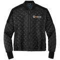 Deep Black front - Kodiak Mercer+Mettle® Women’s Boxy Quilted Jacket - Kodiak Project Services Logo
