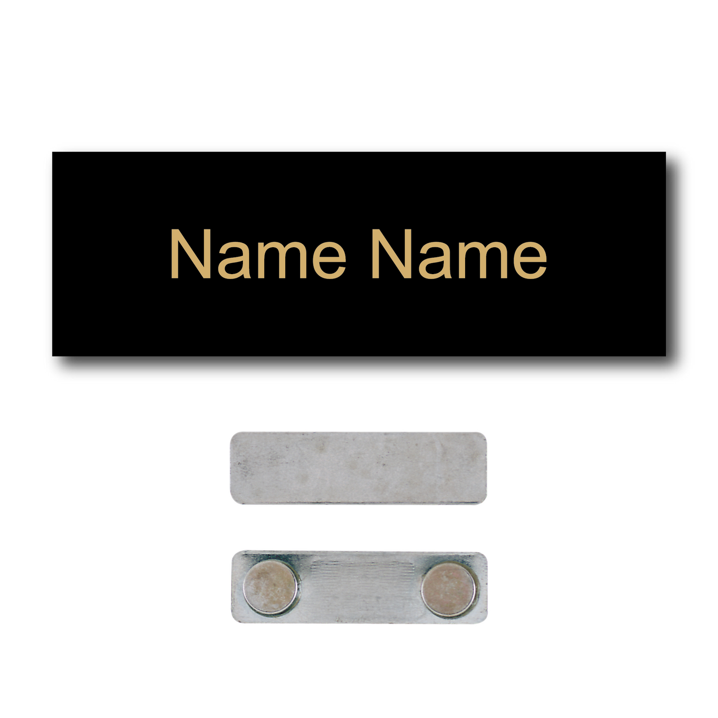 Single Color Plastic Name Badge with Magnetic Backing