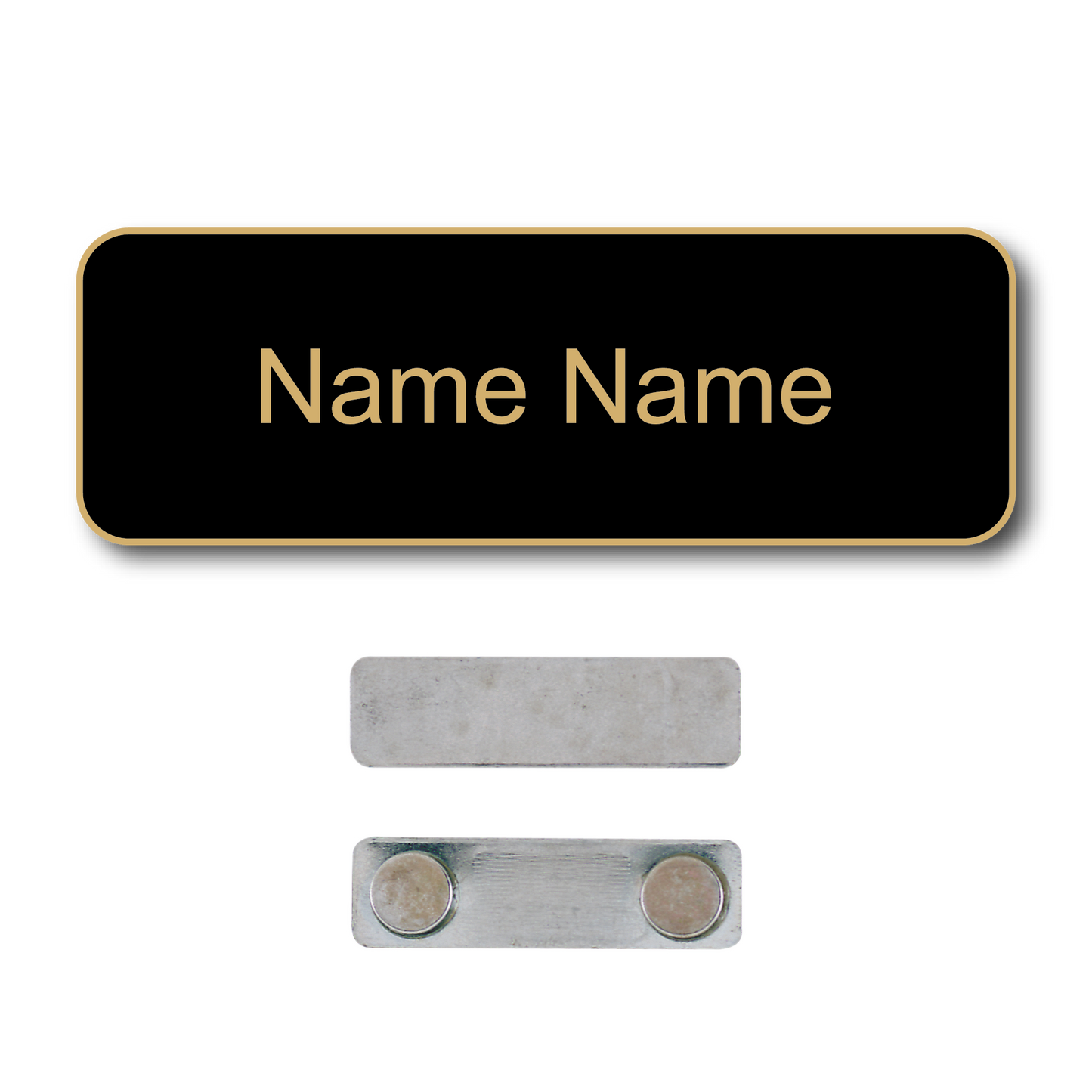 Single Color Plastic Name Badge with Magnetic Backing