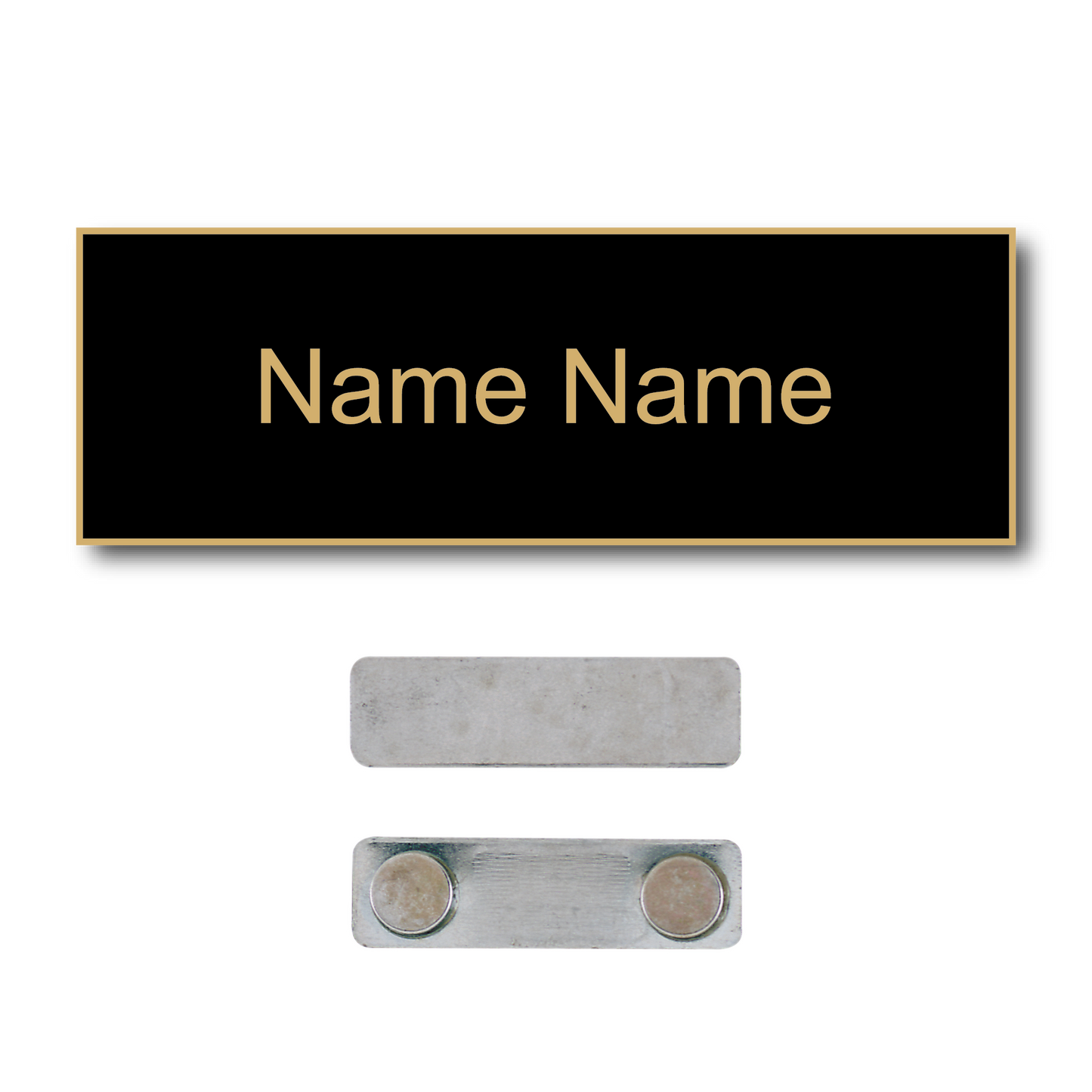 Single Color Plastic Name Badge with Magnetic Backing