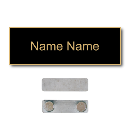 Single Color Plastic Name Badge with Magnetic Backing