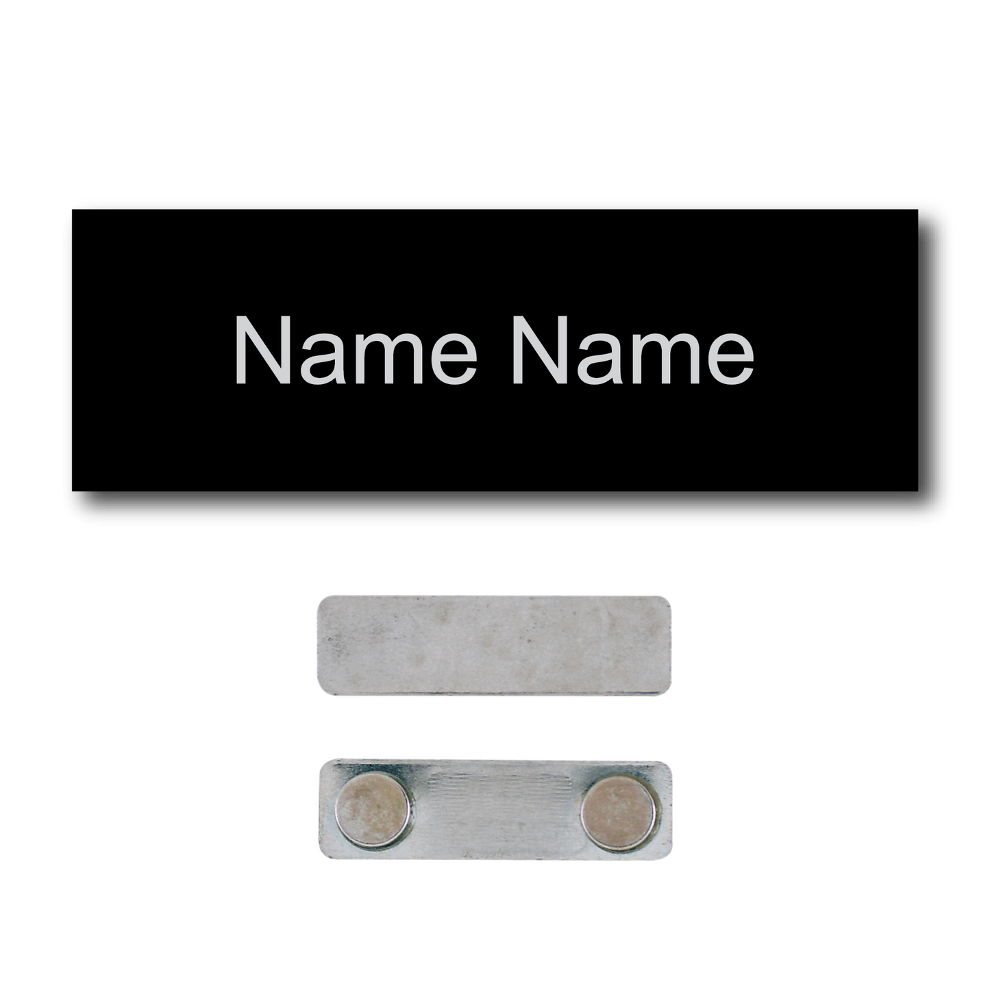 Single Color Plastic Name Badge with Magnetic Backing