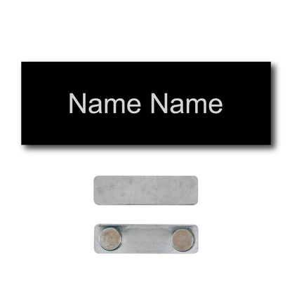 Single Color Plastic Name Badge with Magnetic Backing