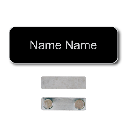 Single Color Plastic Name Badge with Magnetic Backing