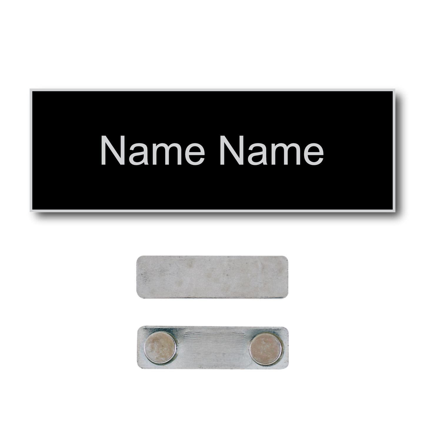 Single Color Plastic Name Badge with Magnetic Backing