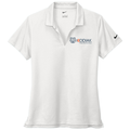 White front - Kodiak Nike Ladies Dri-FIT Micro Pique 2.0 Polo - Kodiak Project Services Logo