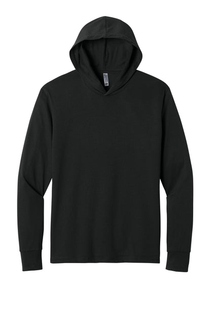 Black front - Next Level Apparel CVC Long Sleeve Hoodie NL6221