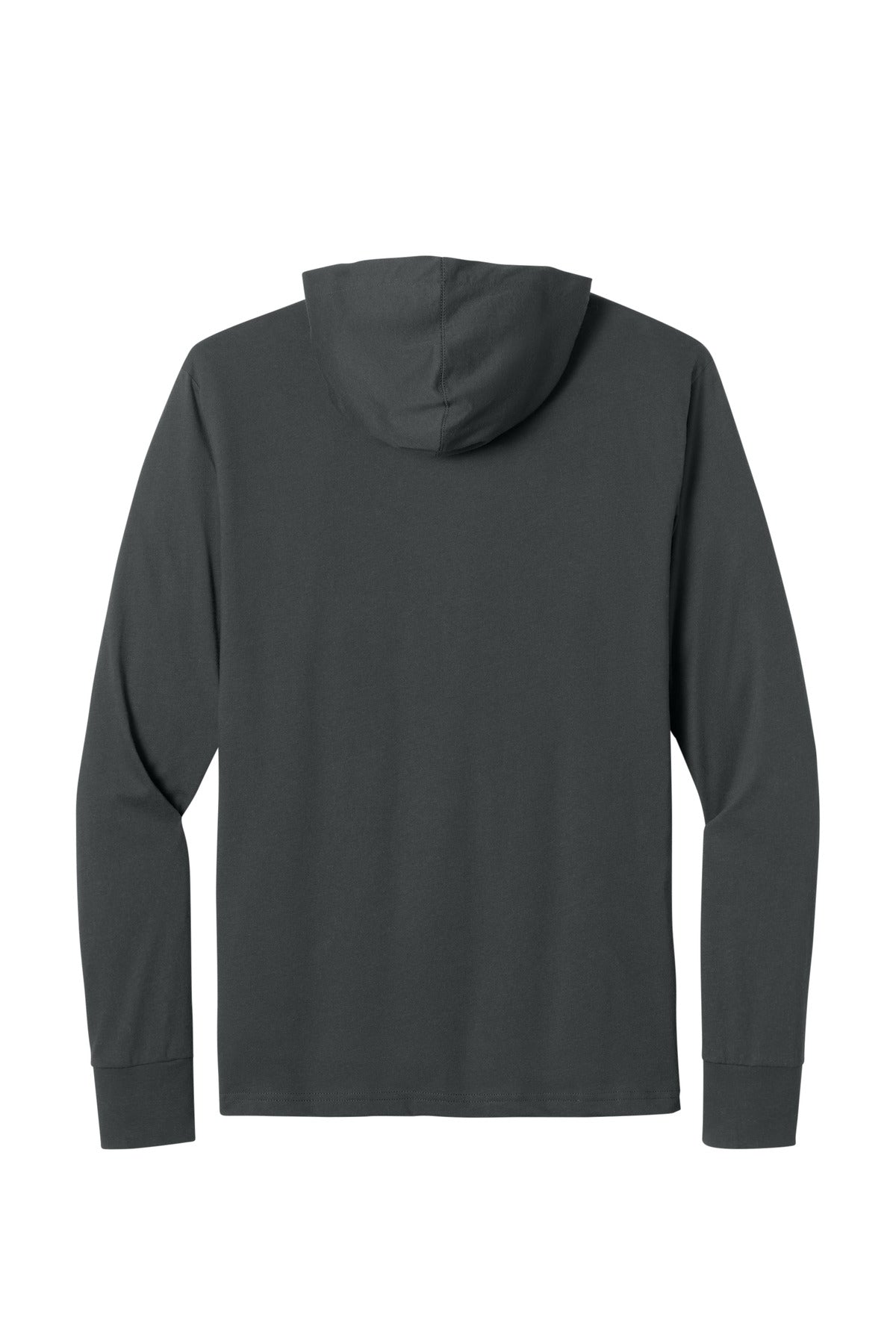 Charcoal back - Next Level Apparel CVC Long Sleeve Hoodie NL6221