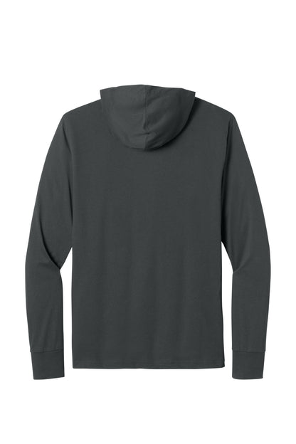 Charcoal back - Next Level Apparel CVC Long Sleeve Hoodie NL6221
