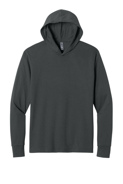 Charcoal front - Next Level Apparel CVC Long Sleeve Hoodie NL6221