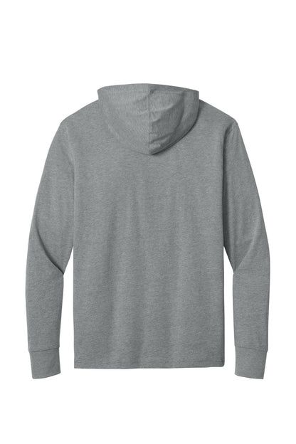 Dark Heather Gray back - Next Level Apparel CVC Long Sleeve Hoodie NL6221