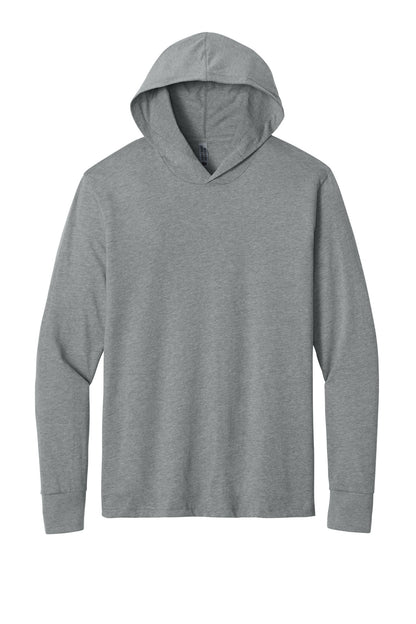 Dark Heather Gray front - Next Level Apparel CVC Long Sleeve Hoodie NL6221