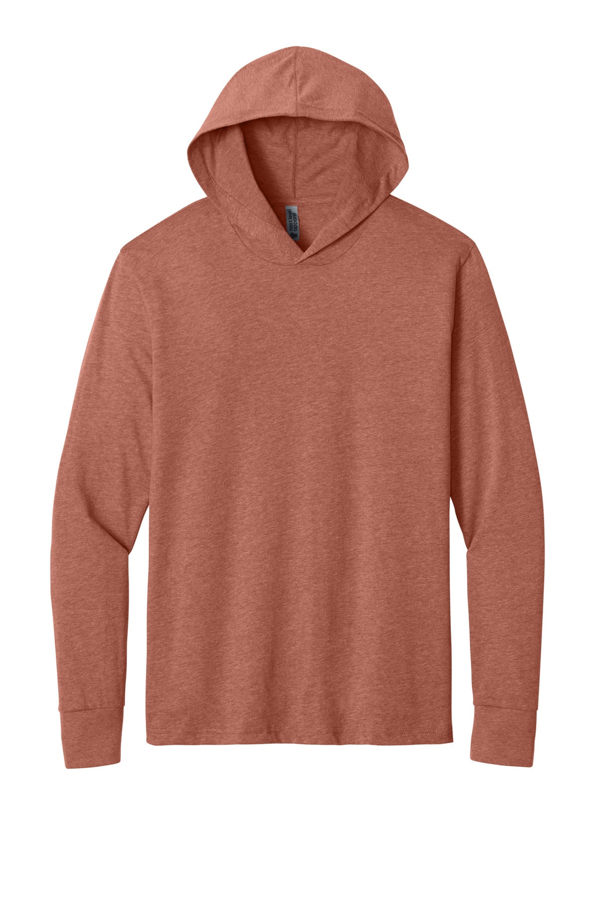 Heather Redwood front - Next Level Apparel CVC Long Sleeve Hoodie NL6221